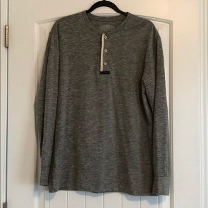 Lauren James Grey Button Down Boyfriend Tee S M